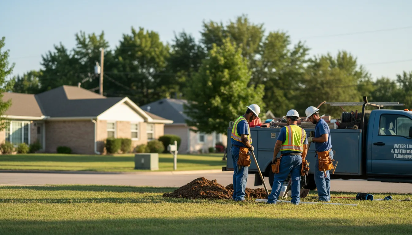 Residential water line and bathroom plumbing service in Longville, LA
